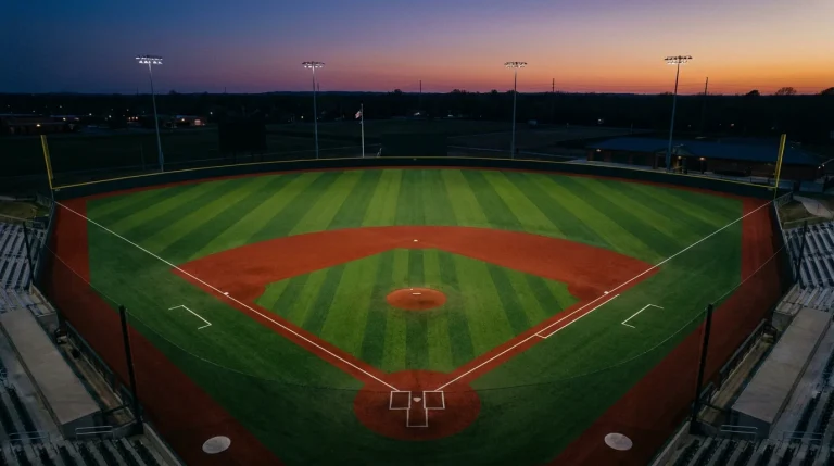 Empty baseball diamond from above representing costly MLB betting mistakes to avoid