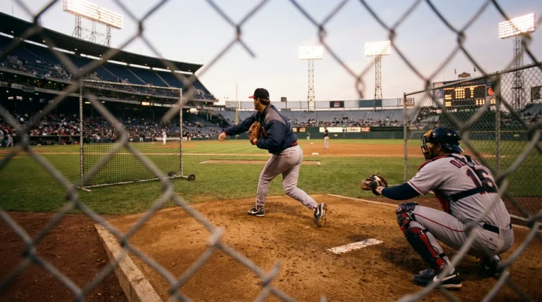 Relief pitcher warming up in the bullpen before entering an MLB game